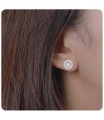Carved  Silver Ear Stud STS-5183